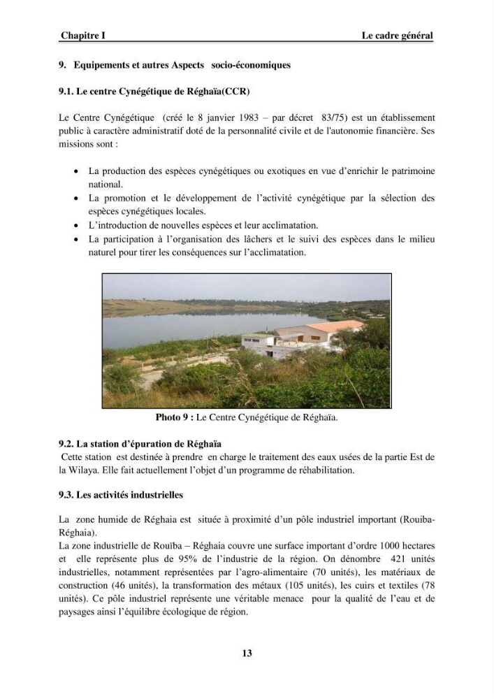 Approche intégrée d\'un littoral sableux spécifique dans le cadre du (Plan GIZC de Réghaia)
