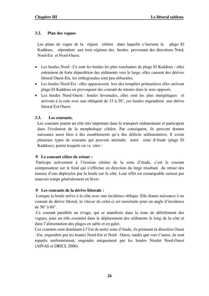 Approche intégrée d\'un littoral sableux spécifique dans le cadre du (Plan GIZC de Réghaia)