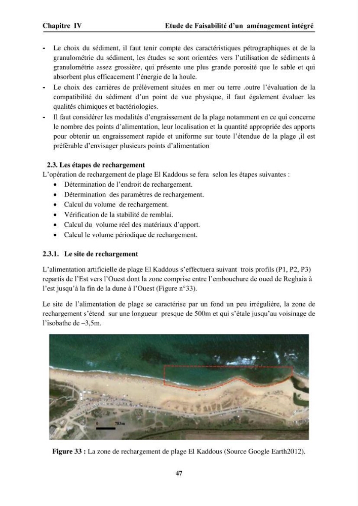 Approche intégrée d\'un littoral sableux spécifique dans le cadre du (Plan GIZC de Réghaia)