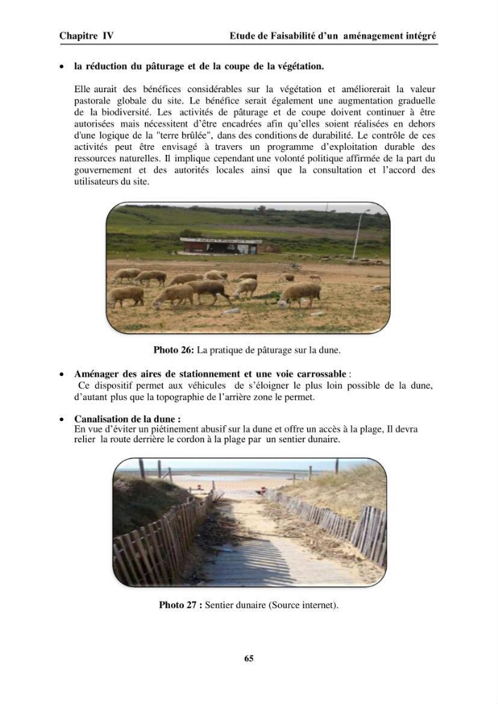 Approche intégrée d\'un littoral sableux spécifique dans le cadre du (Plan GIZC de Réghaia)
