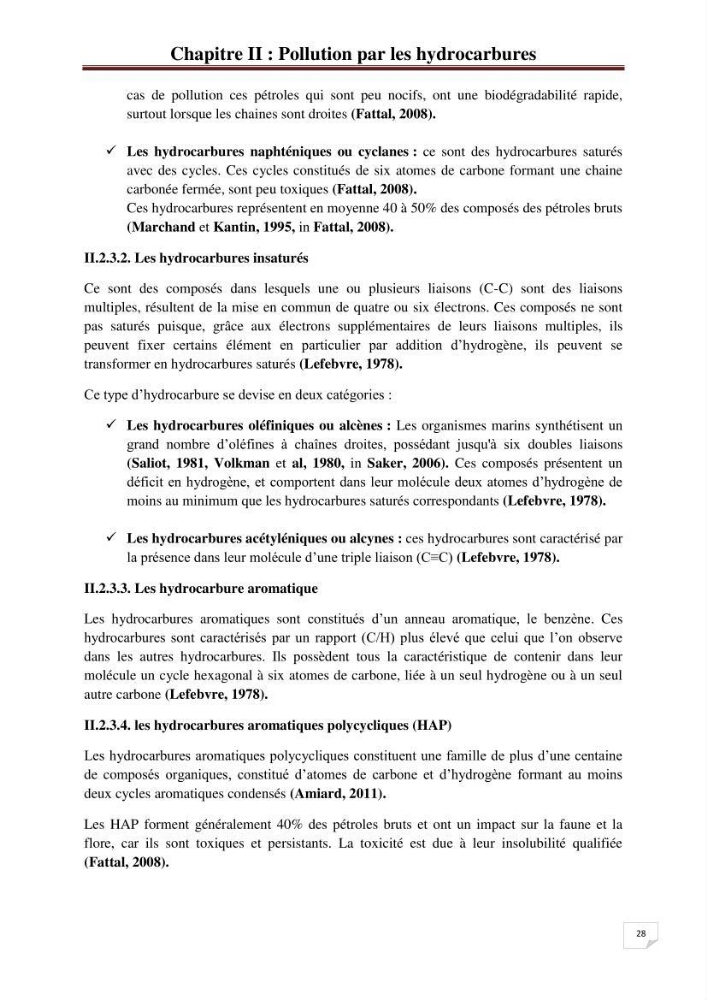 Etude de la pollution par les hydrocarbures dans les eaux et les sédiments de la baie d\'Alger