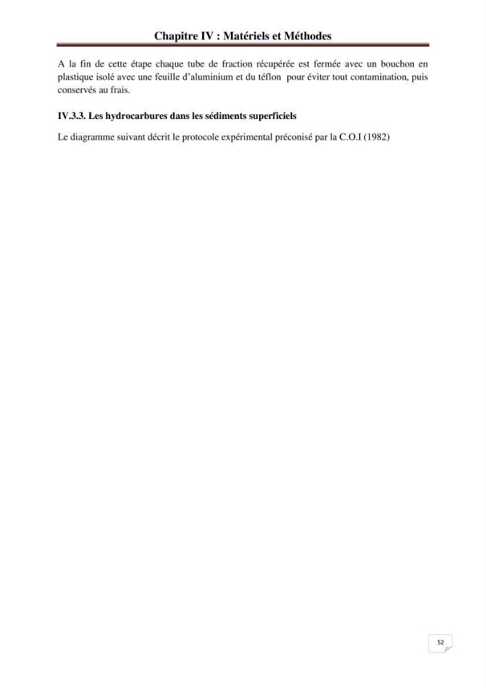 Etude de la pollution par les hydrocarbures dans les eaux et les sédiments de la baie d\'Alger