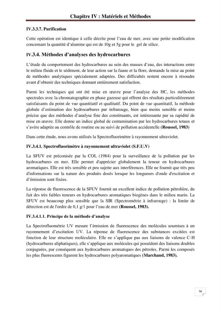 Etude de la pollution par les hydrocarbures dans les eaux et les sédiments de la baie d\'Alger