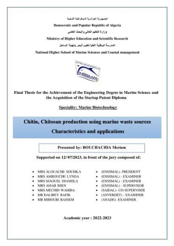 Chitin, Chitosan production using marine waste sources characteristics and applications Chitin, Chitosan production using marine waste sources characteristics and applications