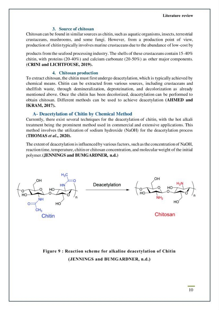 Chitin, Chitosan production using marine waste sources characteristics and applications
