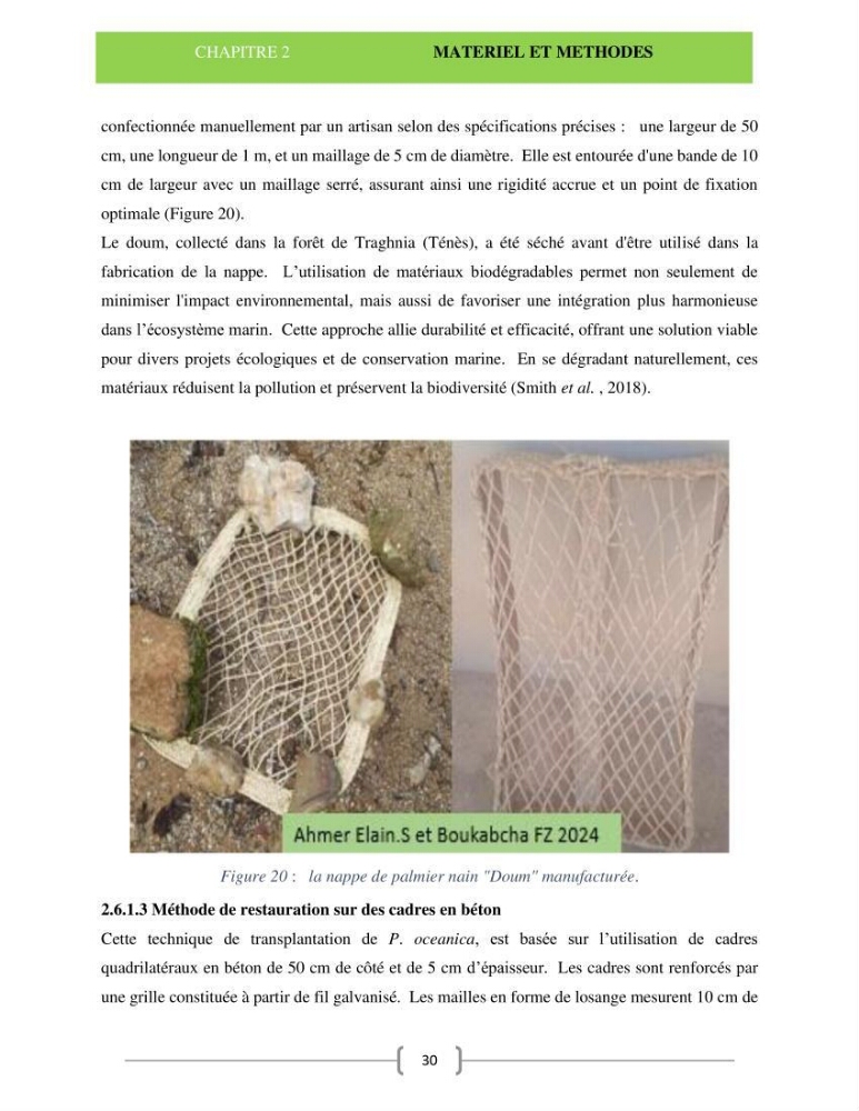 Le récif barrière de l’anse de kouali: cartographie, biométrie et essai de restauration