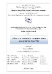 Etude de la rétention de césium en milieu aqueux par un biosorbant: