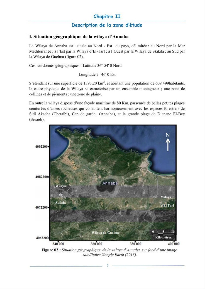 L\'état de la mise en oeuvre de la loi 02-02- du 5 février 2002 de la protection et la valorisation de littoral dans la wilaya d\'Annaba
