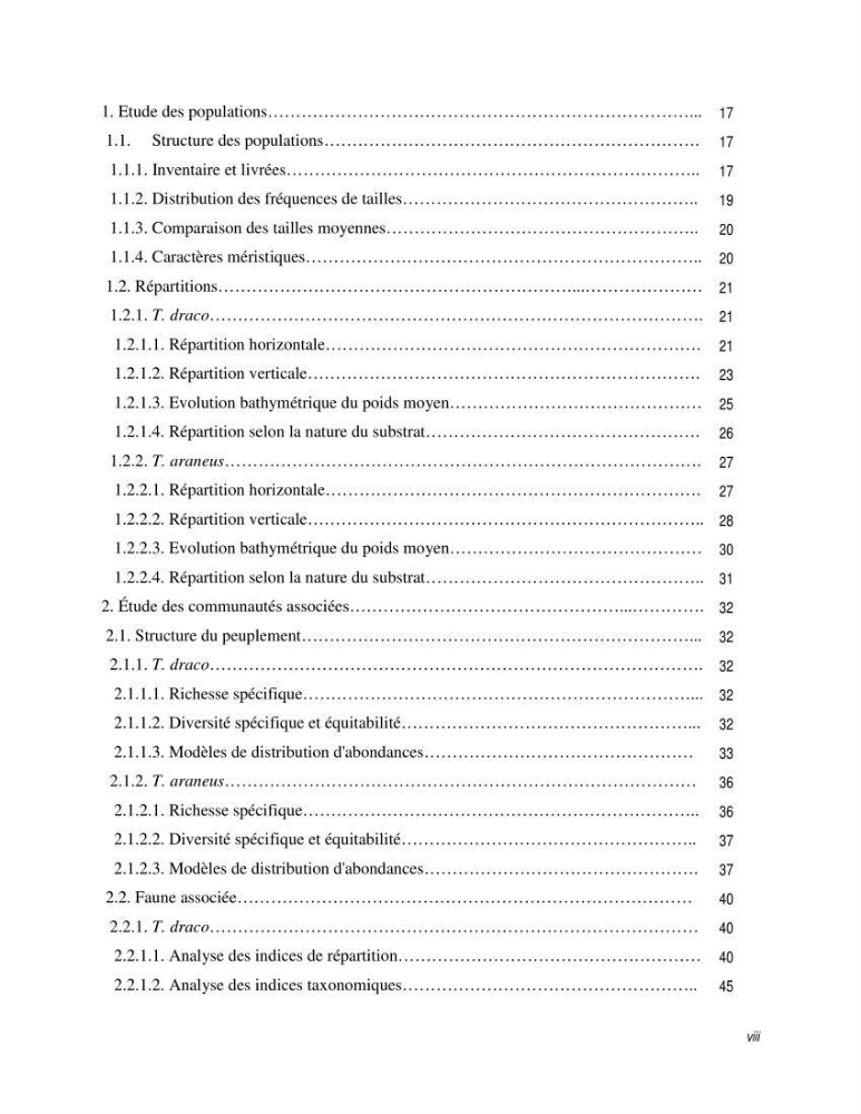 Contribution à la famille des Trachinidae (Osteichthyens, Perciformes)dans le bassin algérien: Populations et communautés caractéristiques