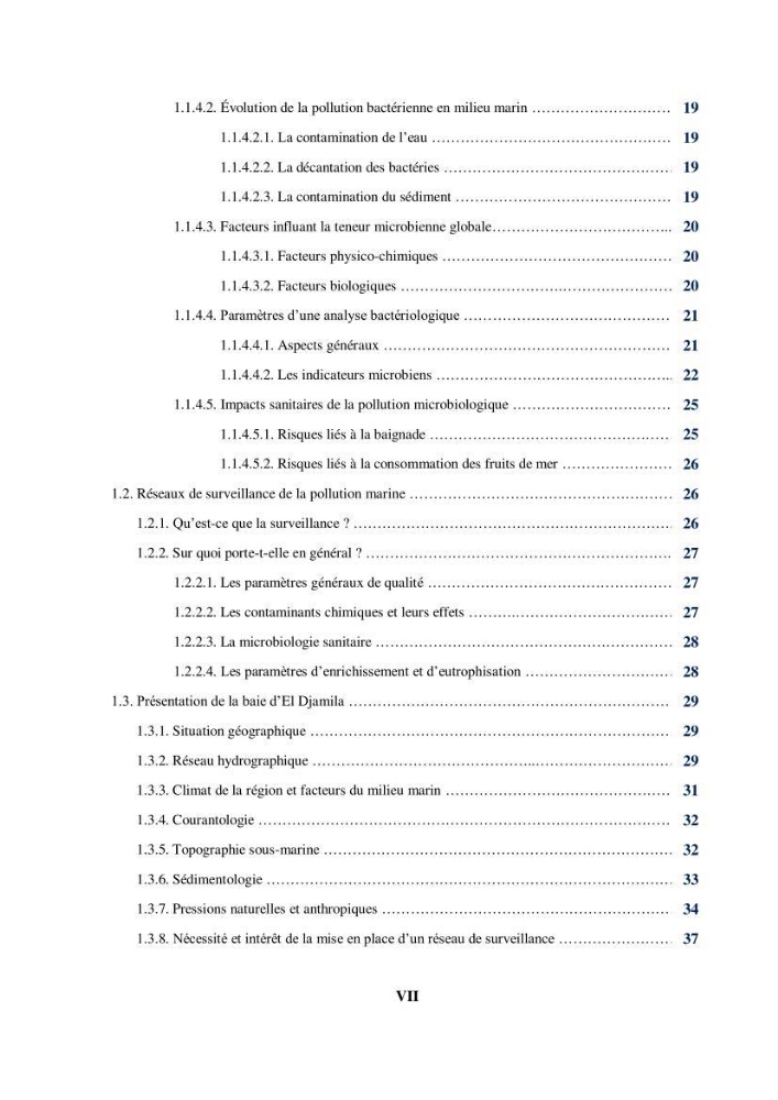 Evaluation de la qualité du mileu marin dans la baie d\'el djamila en vue de la mise en place d\'un réseau de surveillance