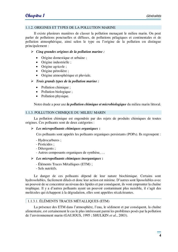 Evaluation de la qualité du mileu marin dans la baie d\'el djamila en vue de la mise en place d\'un réseau de surveillance
