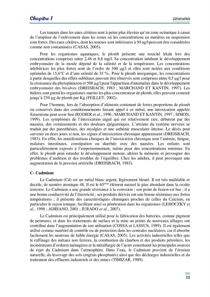 Evaluation de la qualité du mileu marin dans la baie d\'el djamila en vue de la mise en place d\'un réseau de surveillance
