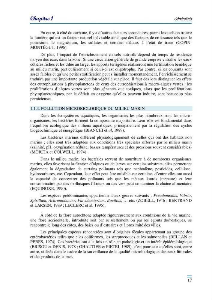 Evaluation de la qualité du mileu marin dans la baie d\'el djamila en vue de la mise en place d\'un réseau de surveillance