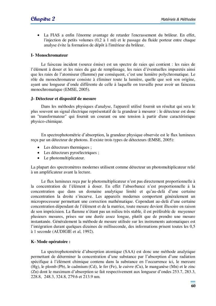 Evaluation de la qualité du mileu marin dans la baie d\'el djamila en vue de la mise en place d\'un réseau de surveillance