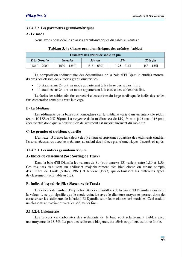 Evaluation de la qualité du mileu marin dans la baie d\'el djamila en vue de la mise en place d\'un réseau de surveillance