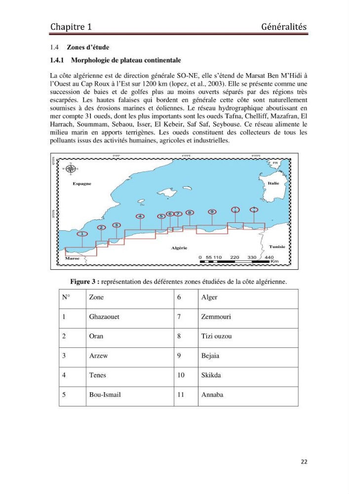 Mise en place d\'une base de données littoral intégrée dans un SIG, application à la wilaya de Boumerdès :