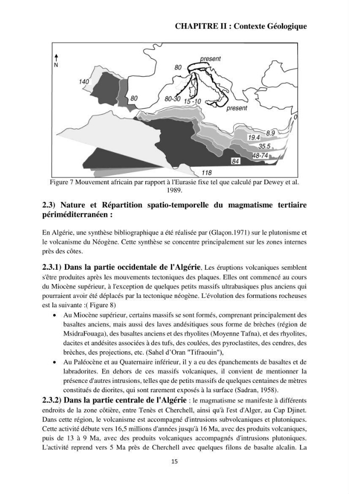 Étude géologique de l\'altération des roches magmatiques au milieu littoral de la plage d\'El Hamdania ( wilaya de Tipaza )