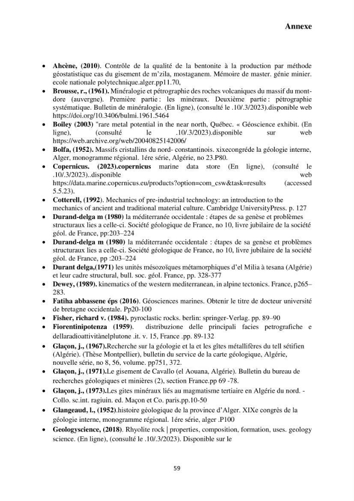 Étude géologique de l\'altération des roches magmatiques au milieu littoral de la plage d\'El Hamdania ( wilaya de Tipaza )