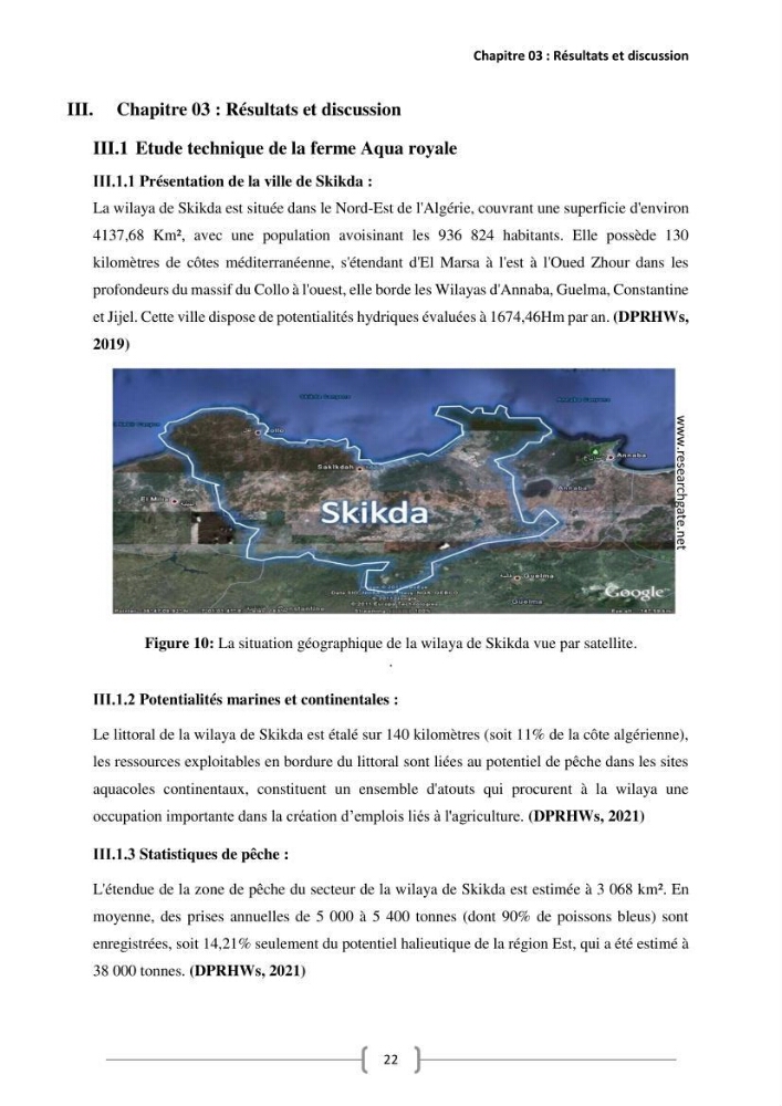 Etude Technico-économique et écologique de contribution des projets aqucoles au dévloppment durable en Algérie :