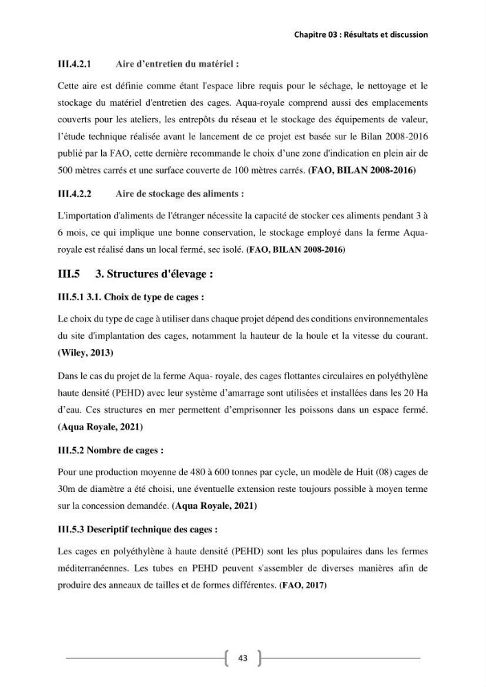 Etude Technico-économique et écologique de contribution des projets aqucoles au dévloppment durable en Algérie :
