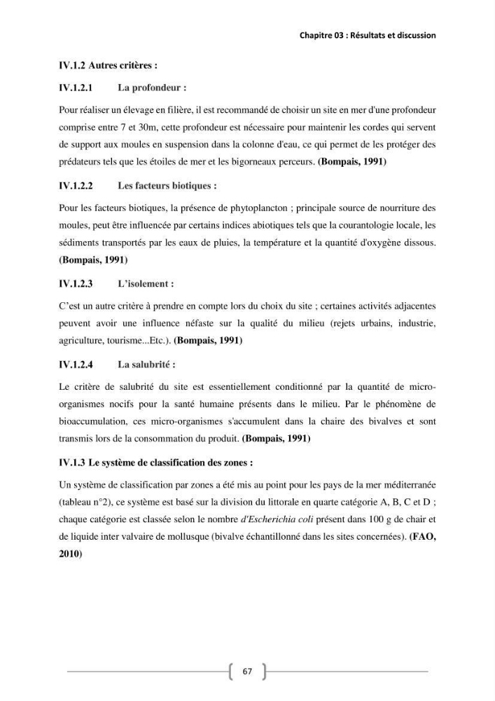Etude Technico-économique et écologique de contribution des projets aqucoles au dévloppment durable en Algérie :