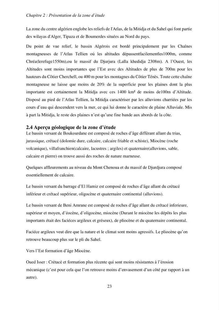 Impacts des barrages sur la dynamique sédimentaire du littoral centre Algérien