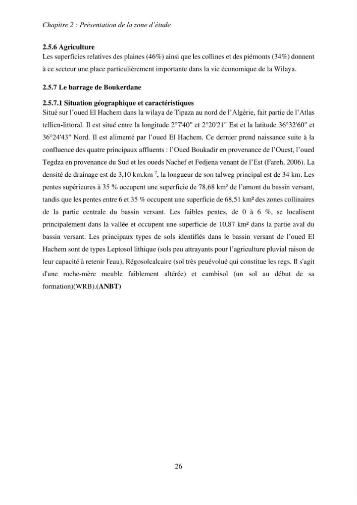 Impacts des barrages sur la dynamique sédimentaire du littoral centre Algérien