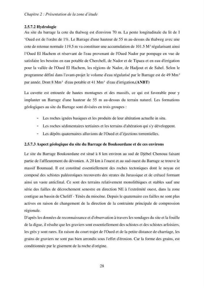 Impacts des barrages sur la dynamique sédimentaire du littoral centre Algérien