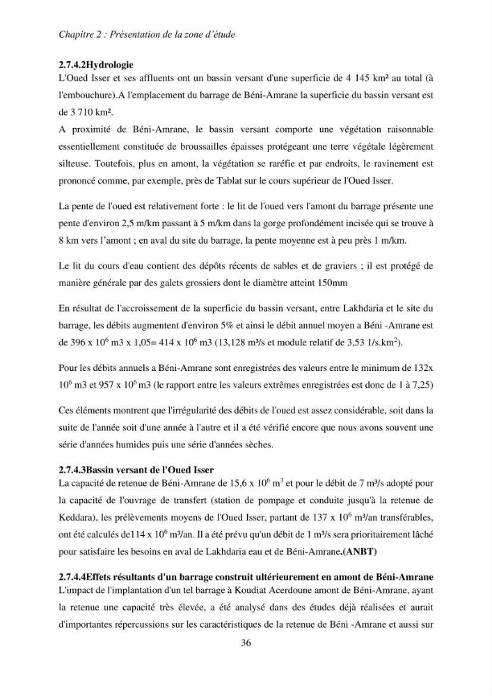 Impacts des barrages sur la dynamique sédimentaire du littoral centre Algérien