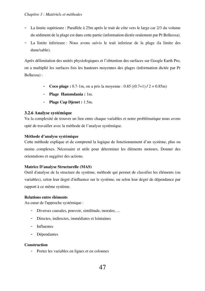 Impacts des barrages sur la dynamique sédimentaire du littoral centre Algérien