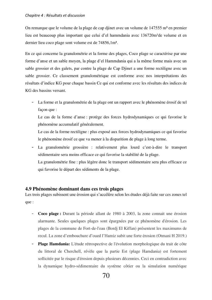 Impacts des barrages sur la dynamique sédimentaire du littoral centre Algérien