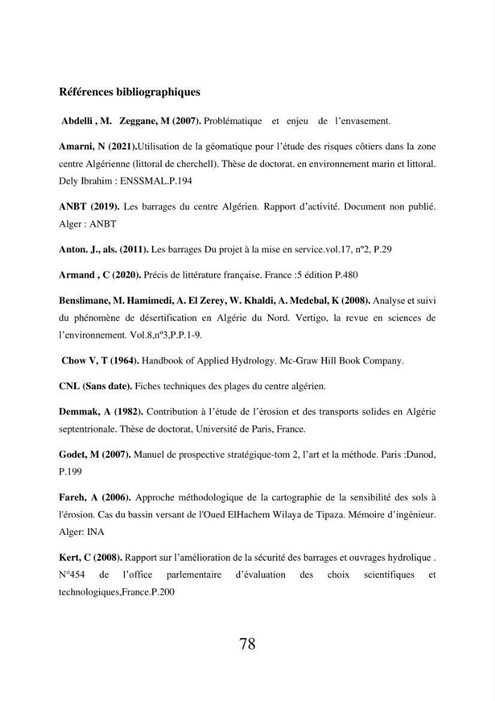 Impacts des barrages sur la dynamique sédimentaire du littoral centre Algérien