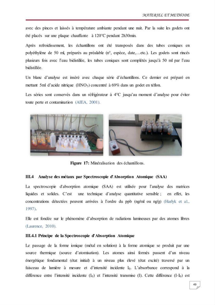 Evaluation des teneurs en métaux lourds dans l\'environnement marin du littoral Algérois chez Patella sp et les moules
