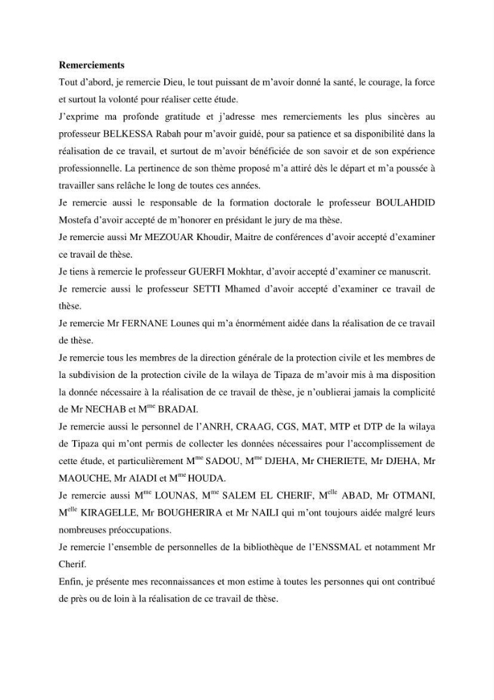 Utilisation de la géomatique pour l’étude des risques côtiers dans la zone centre Algérienne (littoral de Cherchell)