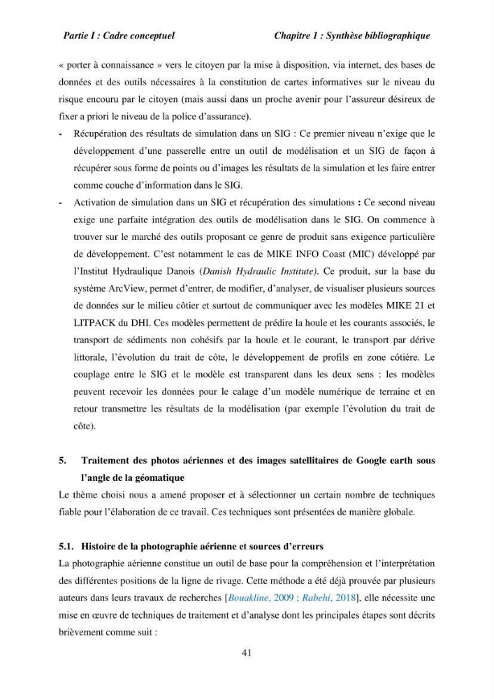 Utilisation de la géomatique pour l’étude des risques côtiers dans la zone centre Algérienne (littoral de Cherchell)