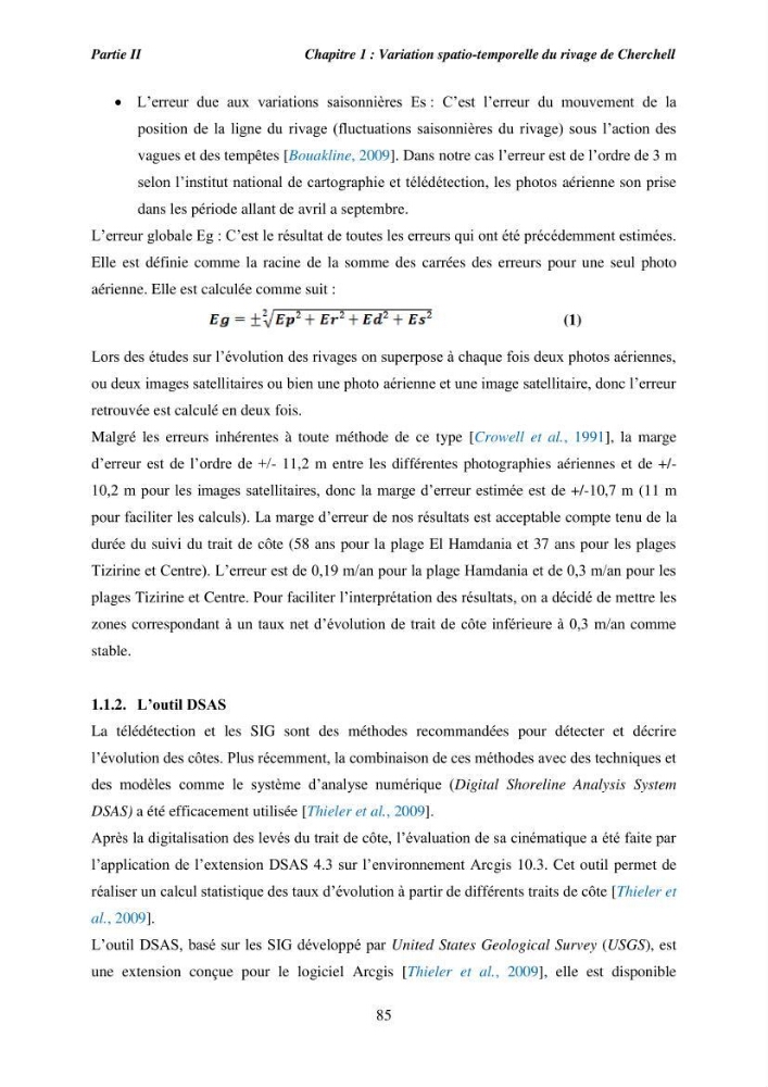 Utilisation de la géomatique pour l’étude des risques côtiers dans la zone centre Algérienne (littoral de Cherchell)