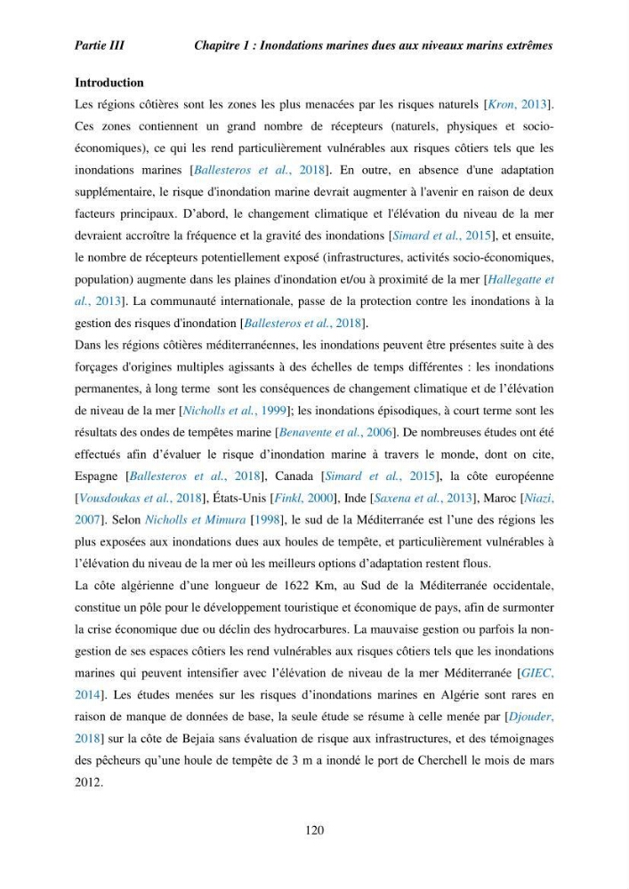 Utilisation de la géomatique pour l’étude des risques côtiers dans la zone centre Algérienne (littoral de Cherchell)