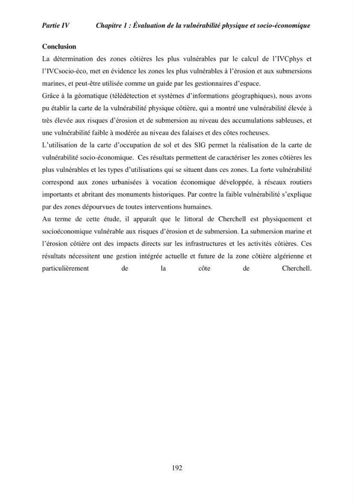 Utilisation de la géomatique pour l’étude des risques côtiers dans la zone centre Algérienne (littoral de Cherchell)