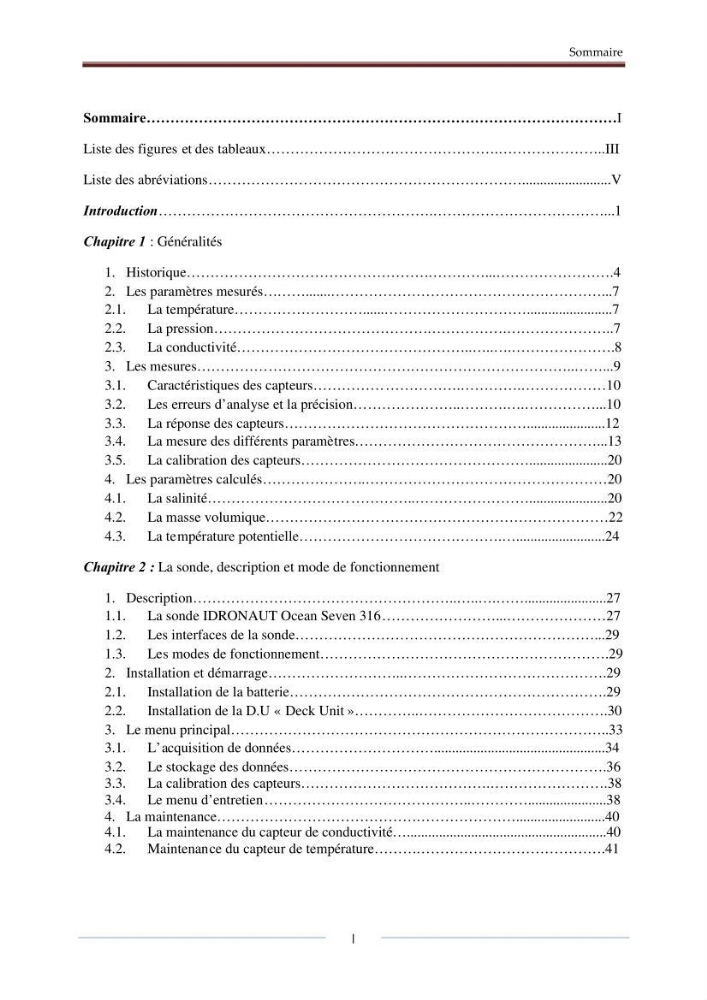 La sonde CTD