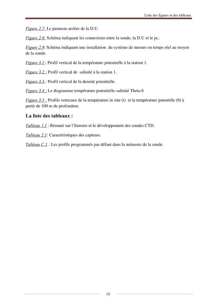 La sonde CTD