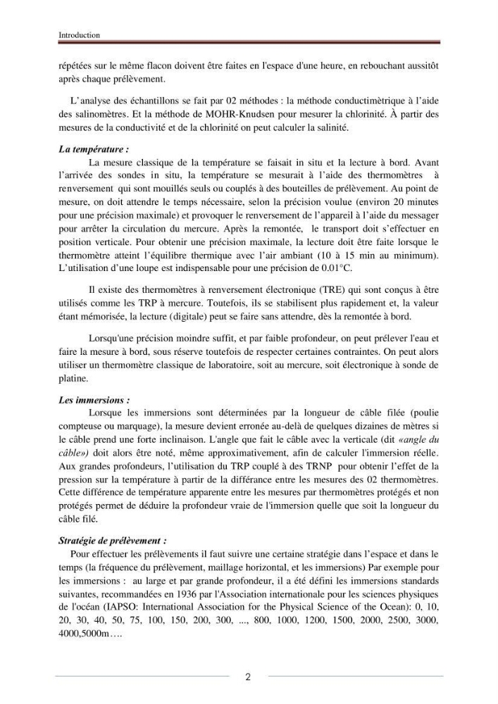 La sonde CTD