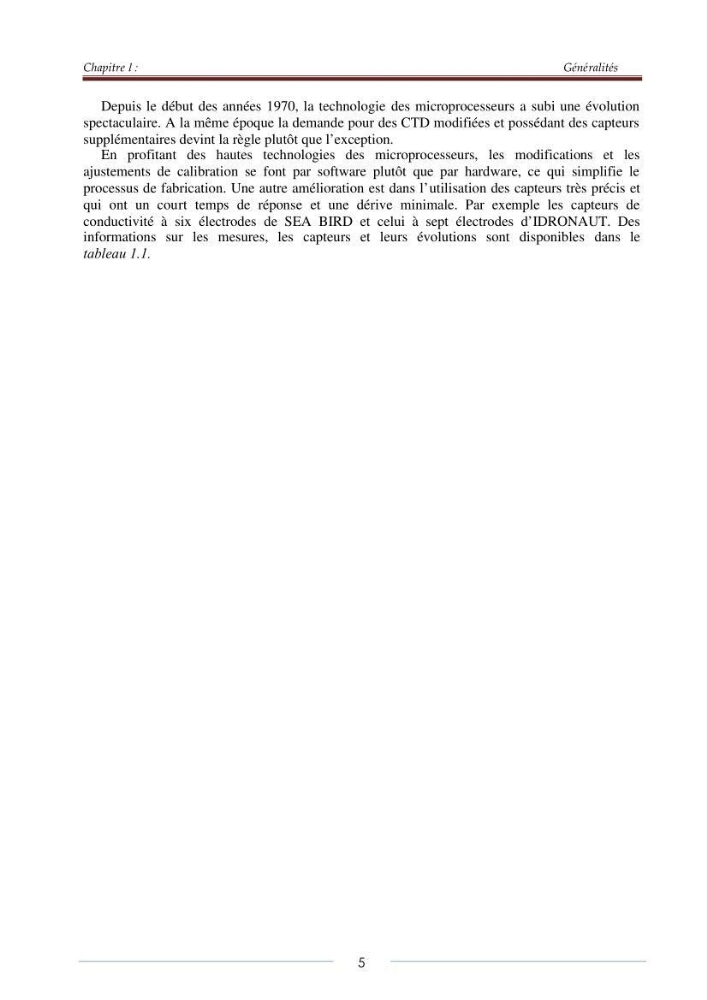 La sonde CTD