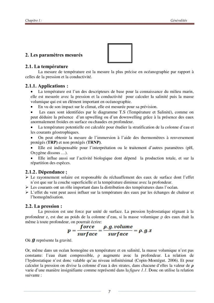 La sonde CTD