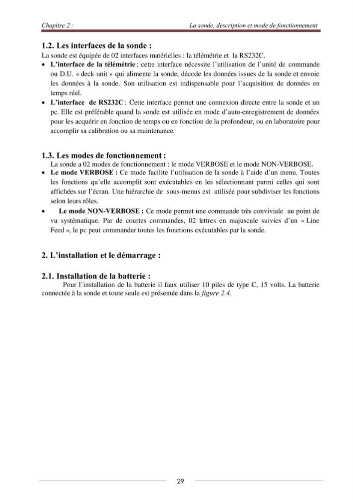 La sonde CTD