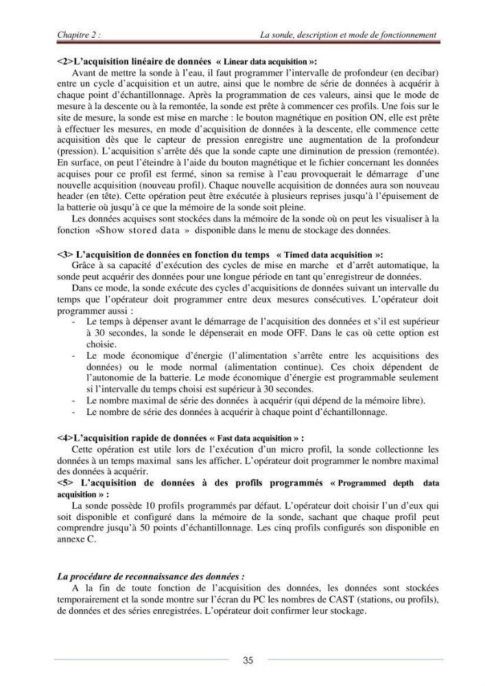 La sonde CTD