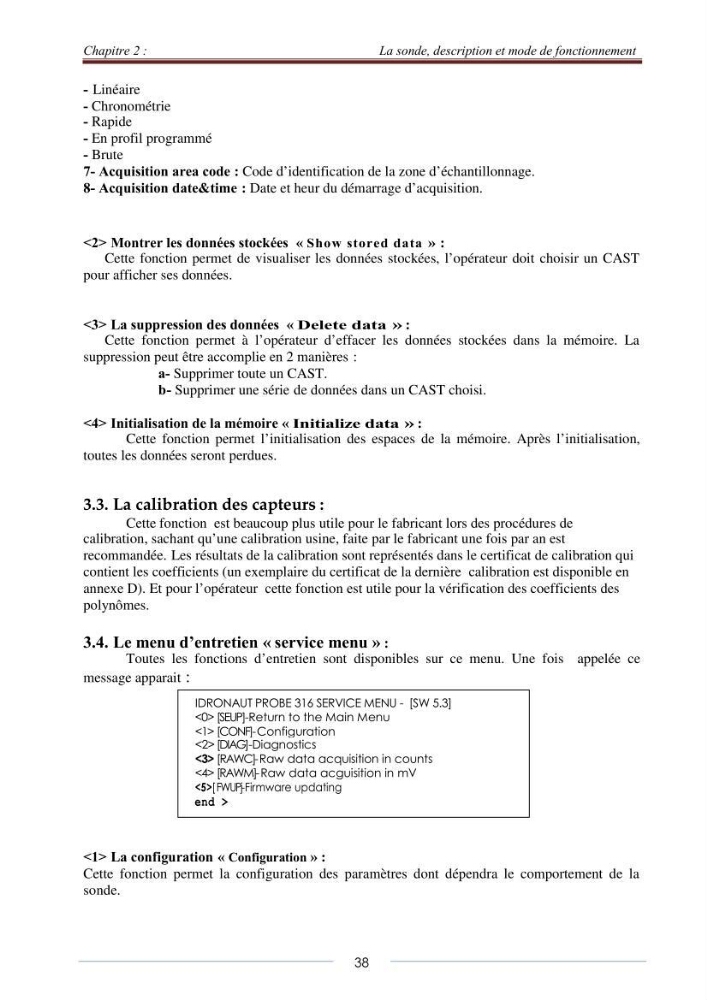 La sonde CTD