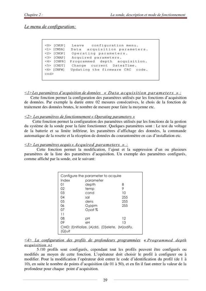 La sonde CTD