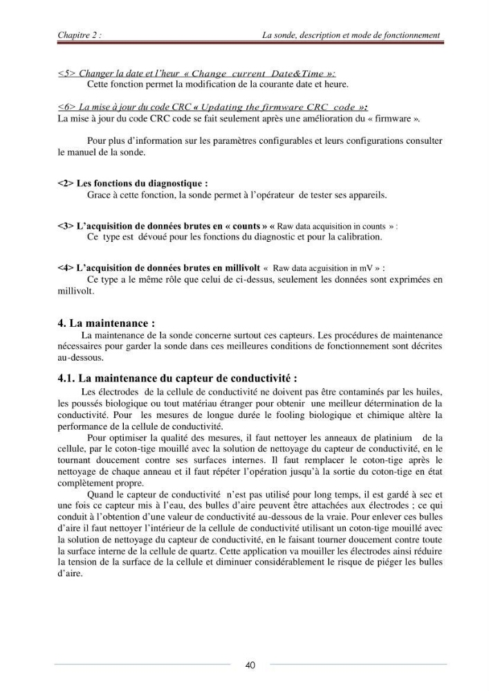 La sonde CTD
