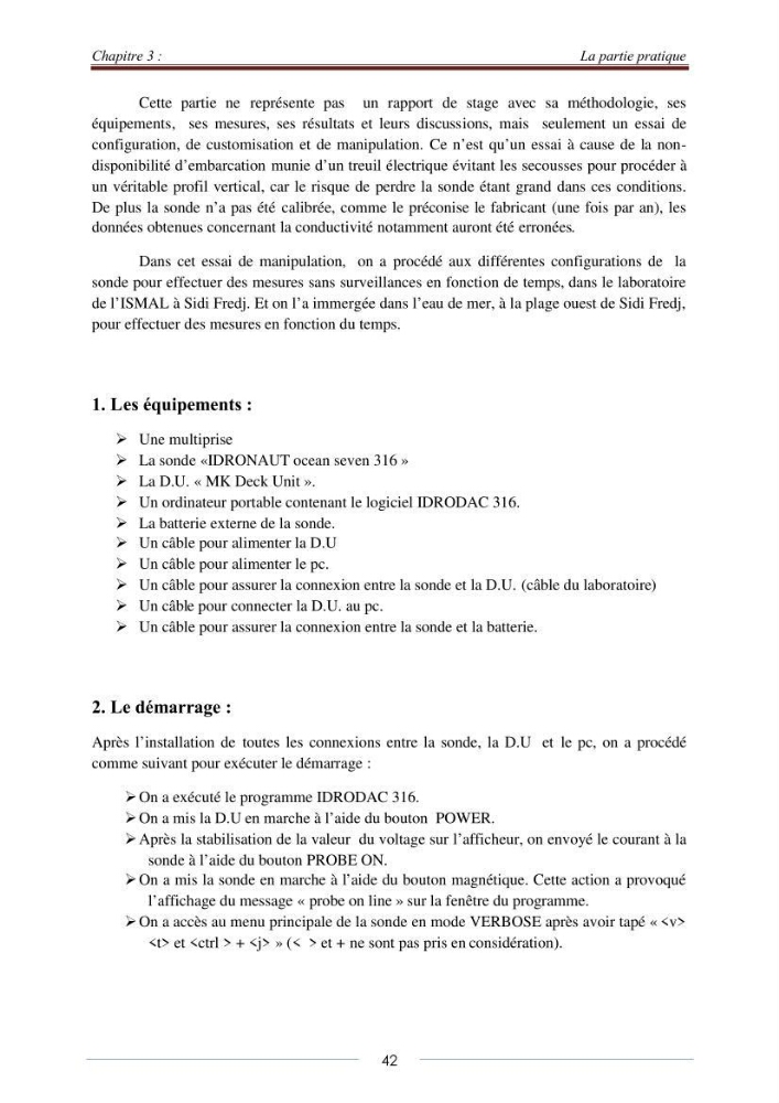 La sonde CTD