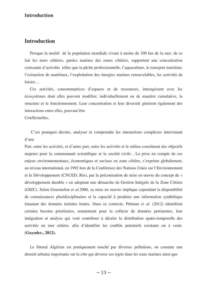 Evaluation de la qualité des eaux marine de la plage ouest Sidi Fredj.